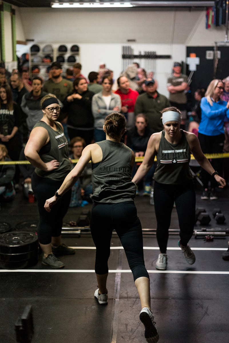 3 ladies competing at the Throwdown
